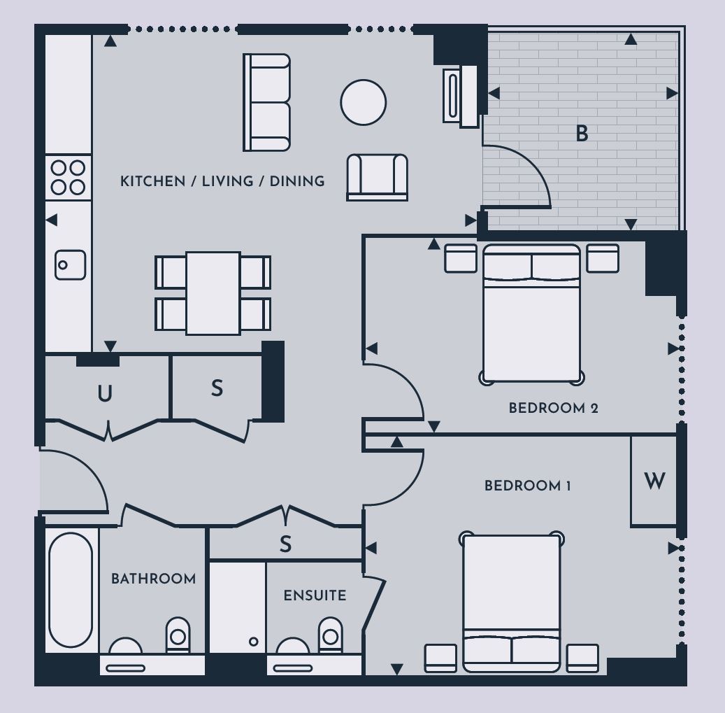 West Parkside, North Greenwich, North Greenwich floorplan