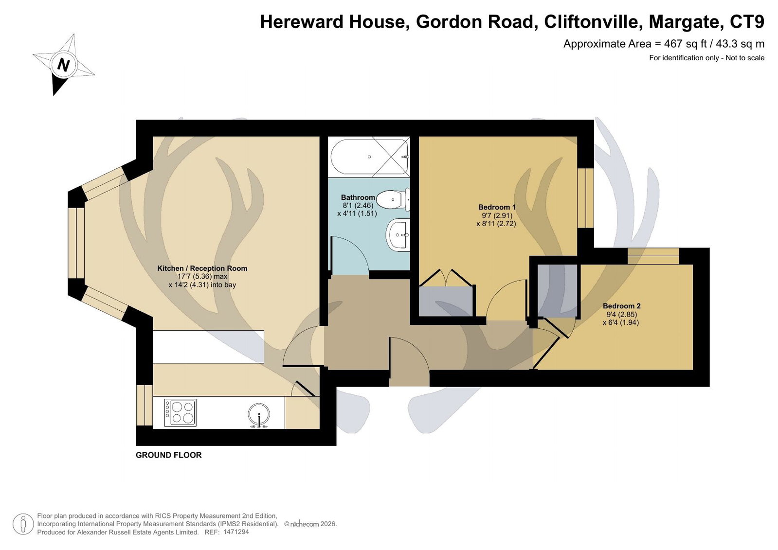 Hereward House,6a, Gordon Road, Margate floorplan