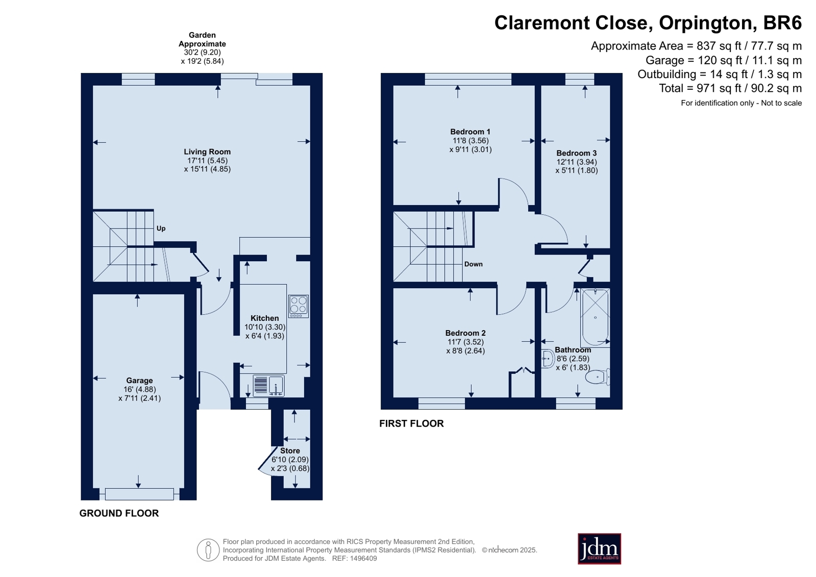 3, Claremont Close, Orpington floorplan