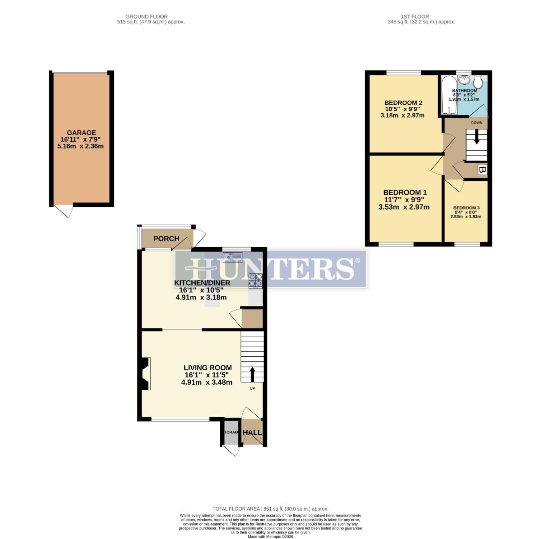 36, California Drive, Sheffield floorplan
