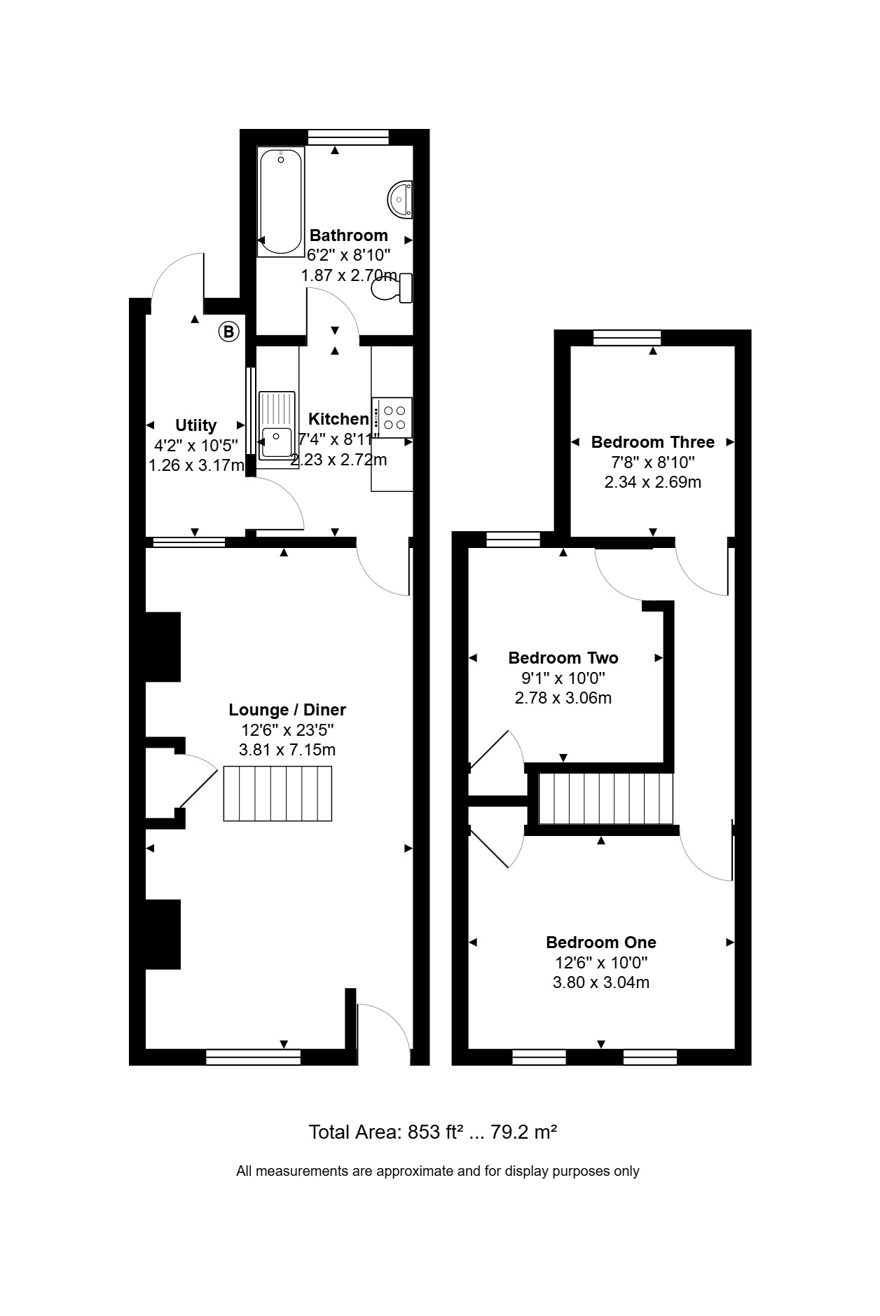 55, Sherwood Street, Reading floorplan