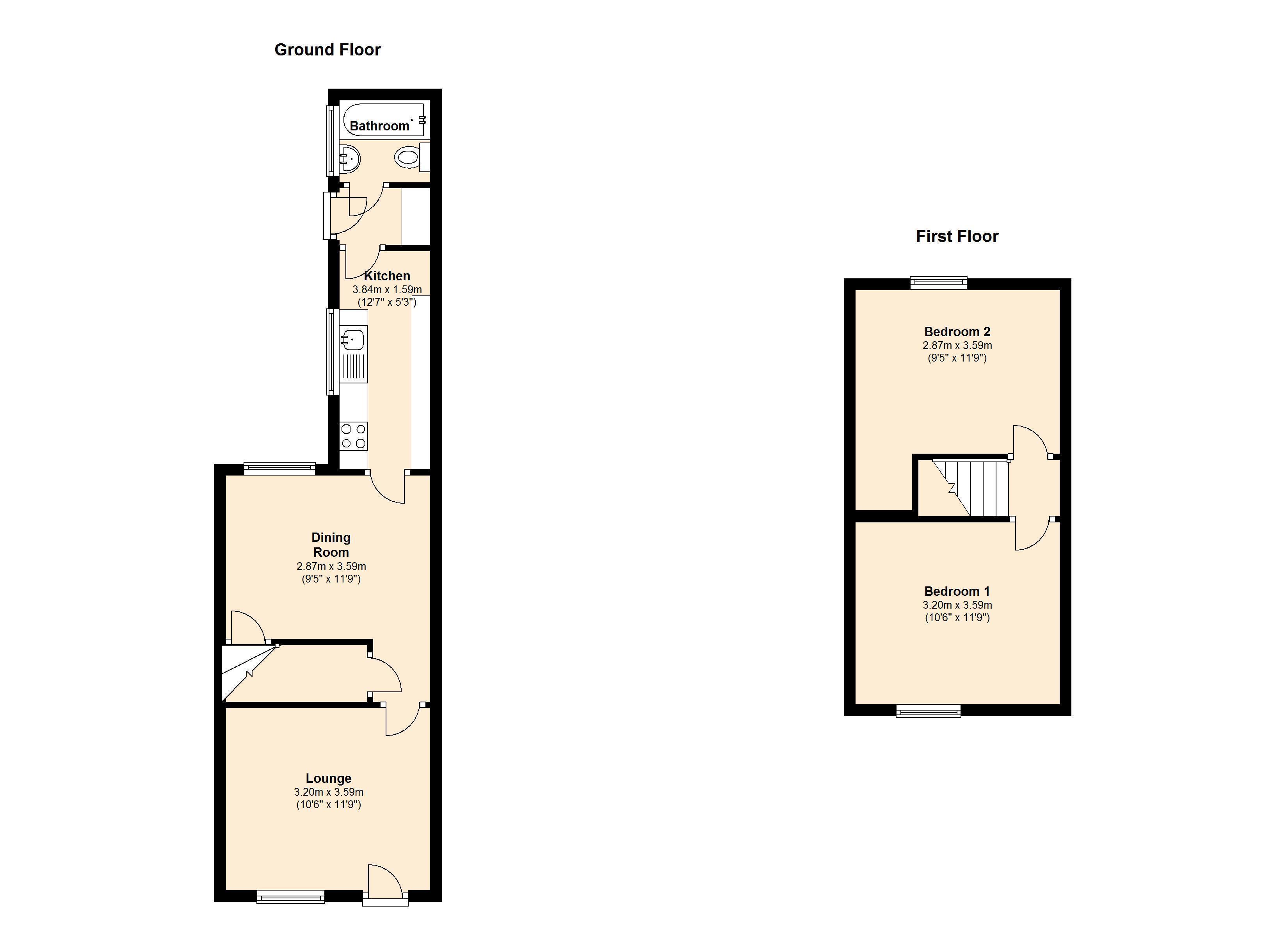 2 Bedrooms Terraced house to rent in Victoria Street, Newcastle ST5