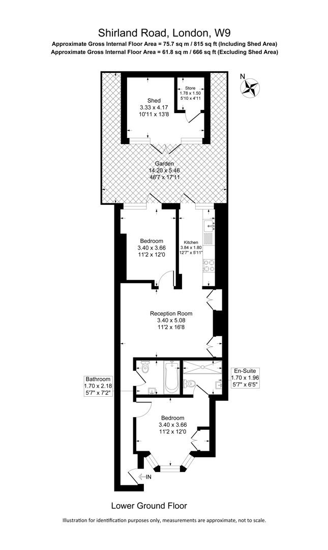 153A, Shirland Road, London floorplan