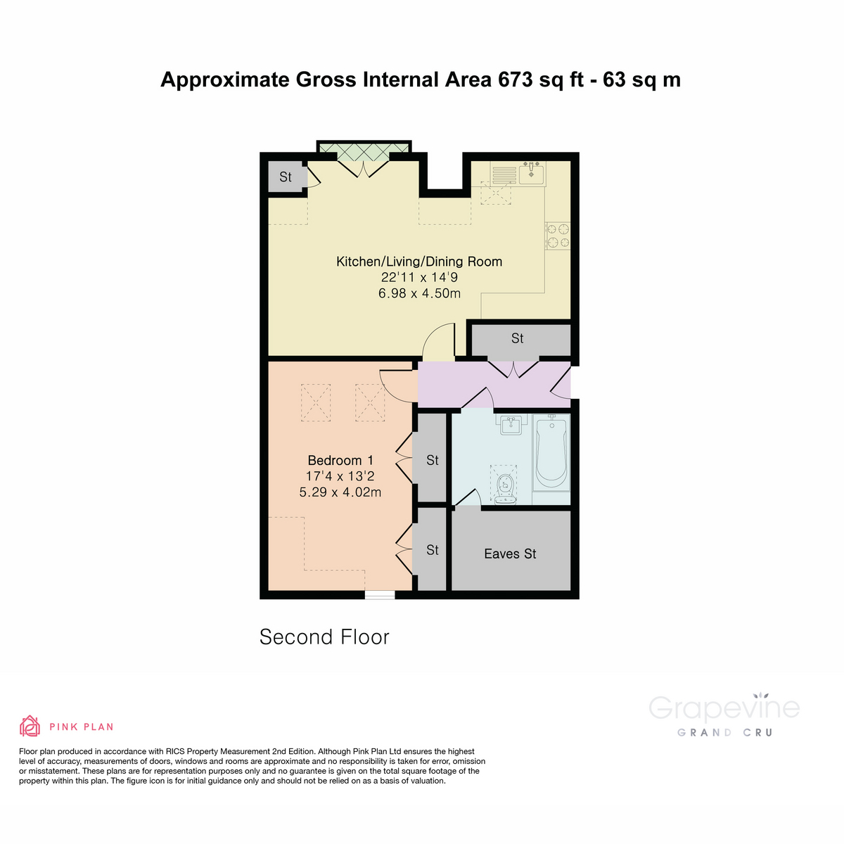 Flat Flat 8, 54 Woodfield Court, Headley Road, Reading floorplan