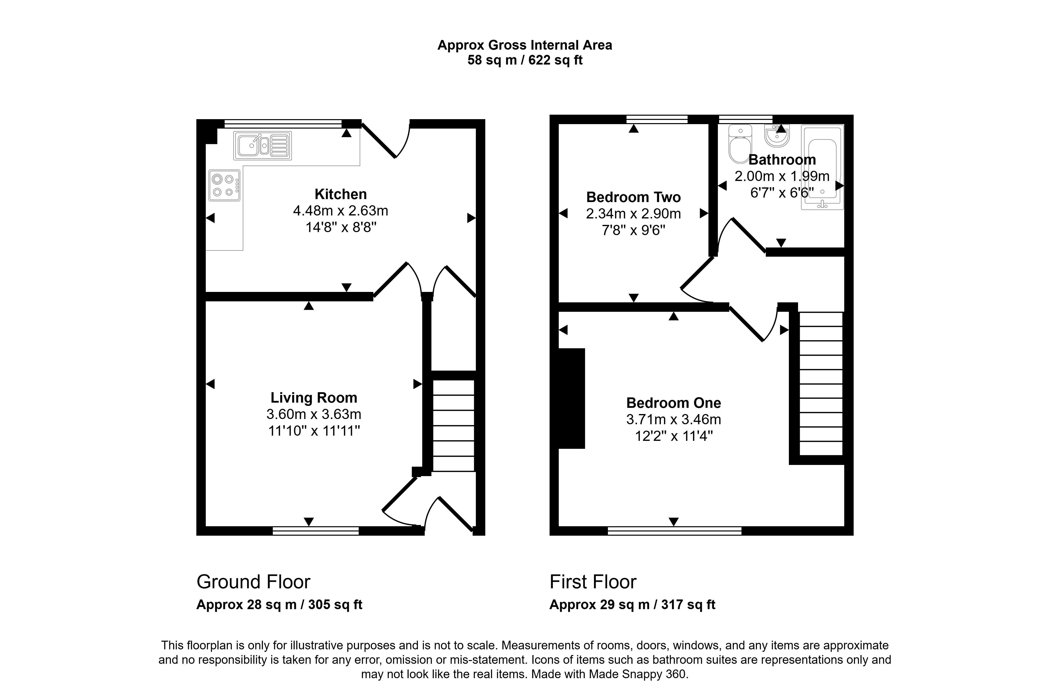 9, Cravens Cottages, Wingate floorplan