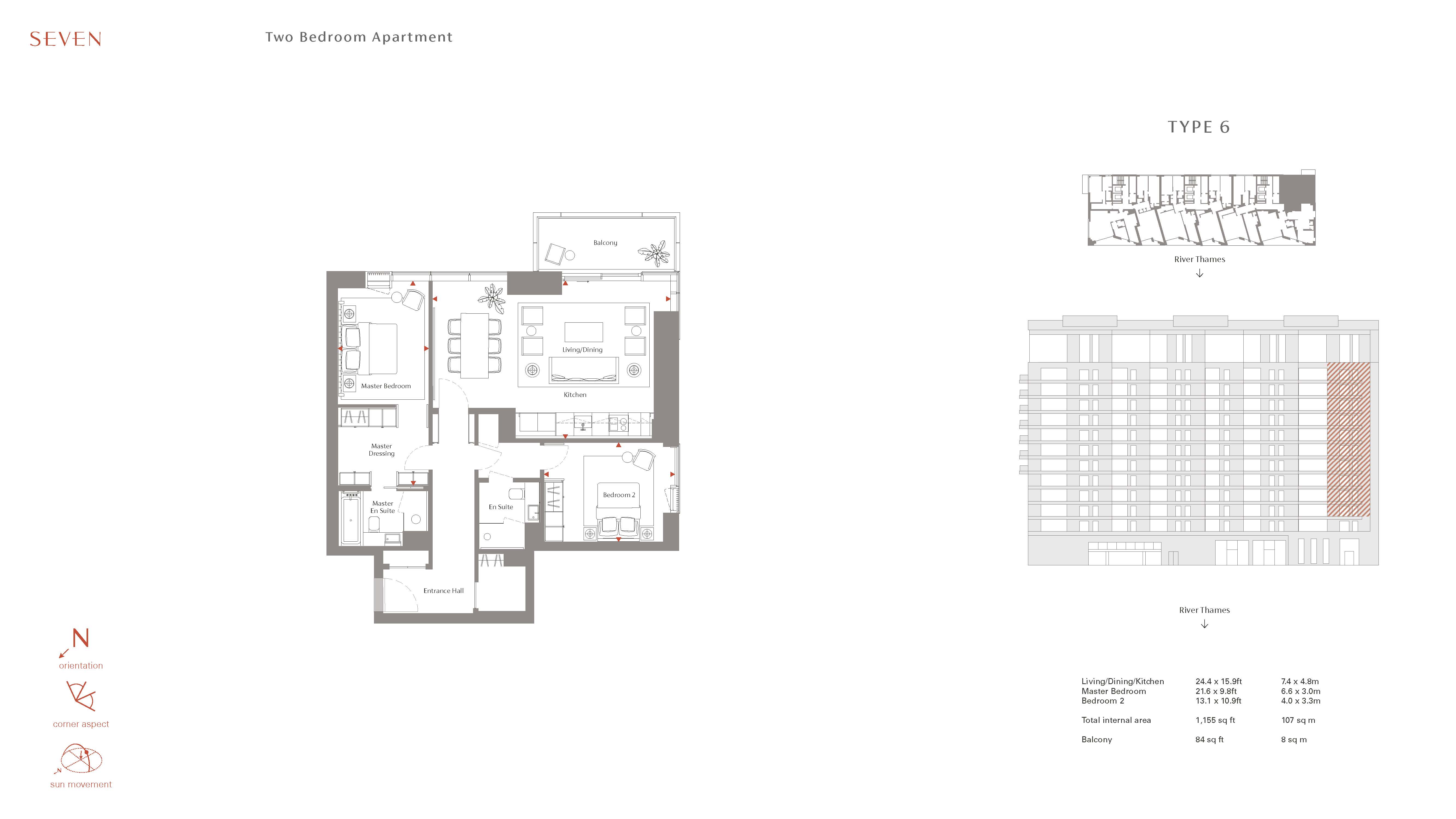Apartment 606,, SEVEN, 7 Belvedere Road floorplan