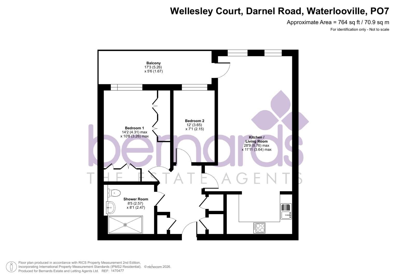 45 Wellesley Court, Darnel Road, Waterlooville floorplan