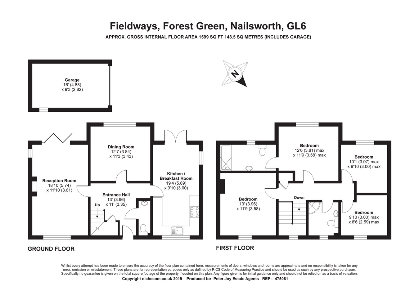 4 Bedrooms Detached house for sale in Fieldways, Nailsworth, Stroud GL6