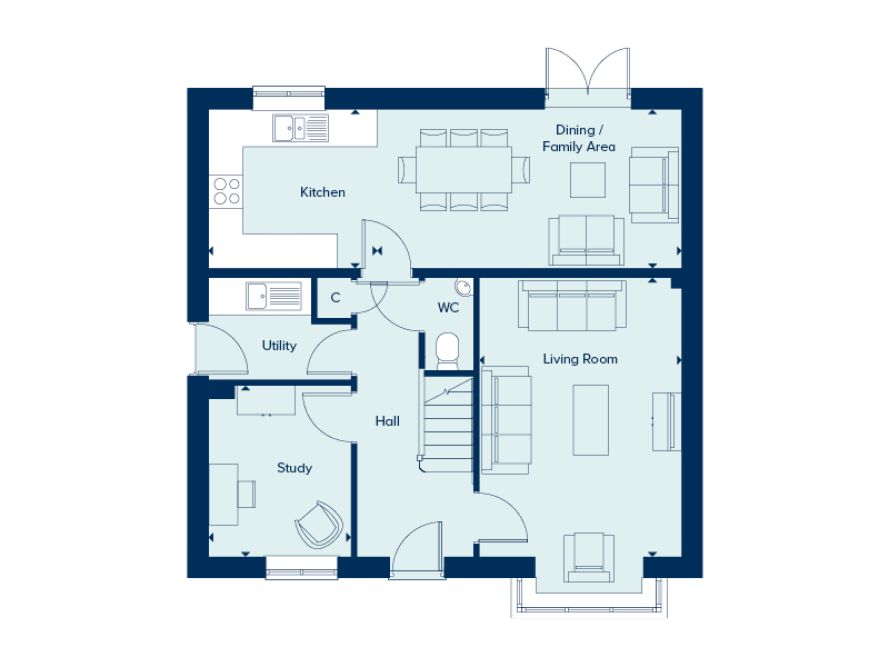 176, Hillside Road, Branston floorplan