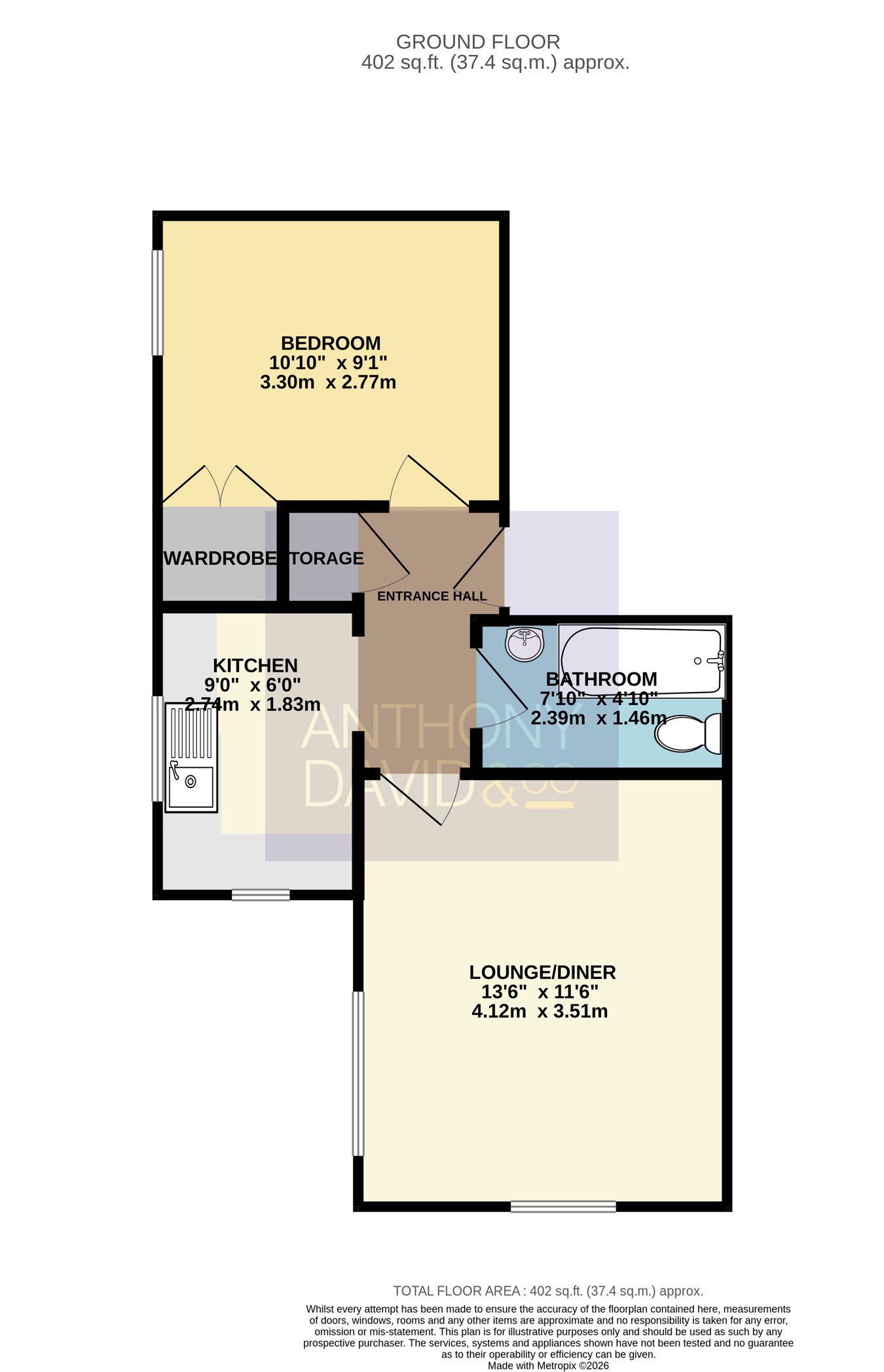 417-419 Wimborne Road, Oakdale , Poole, BH15 floorplan