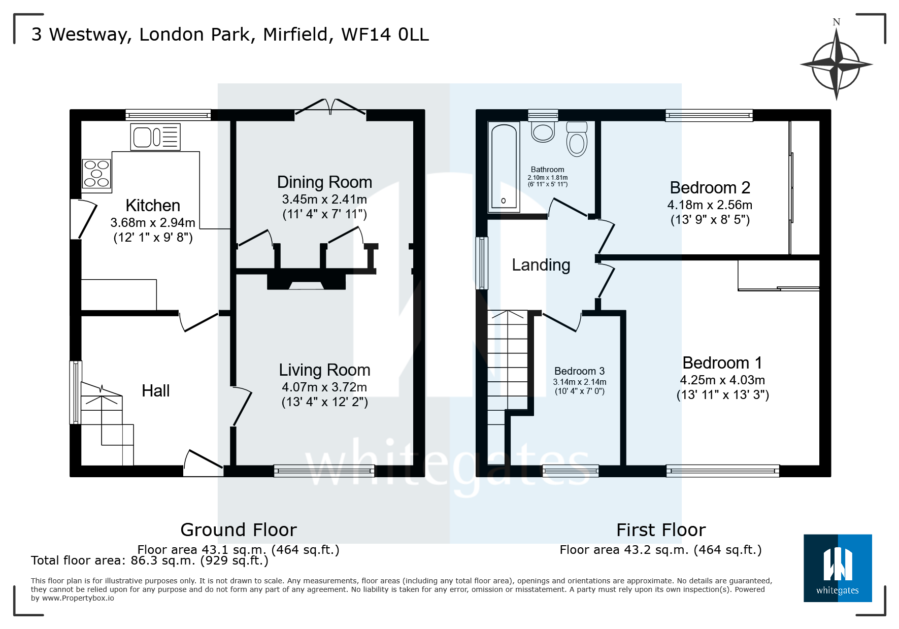 3, Westway, Mirfield floorplan