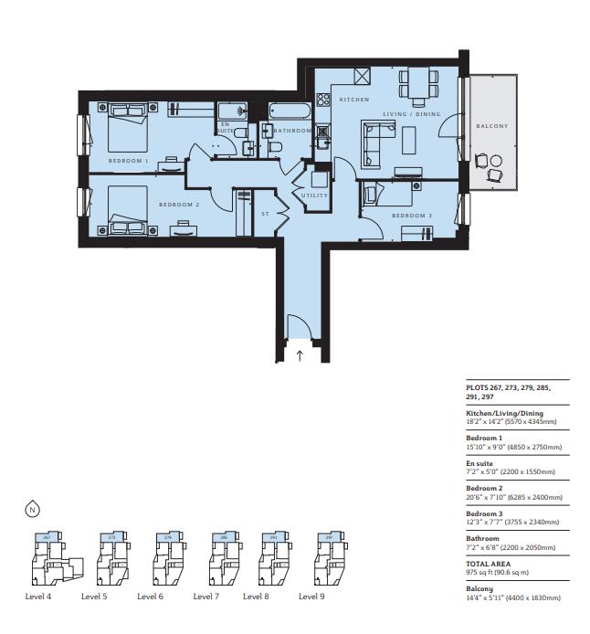 47 Alder Point, 2 Green Ferry Way, London floorplan