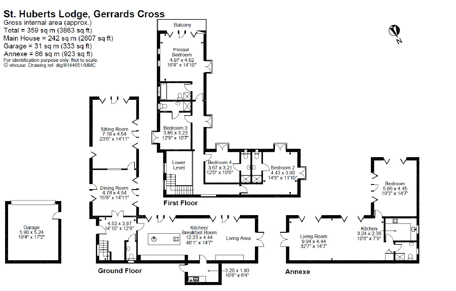 St Huberts Lodge,, Oxford Road, Buckinghamshire floorplan