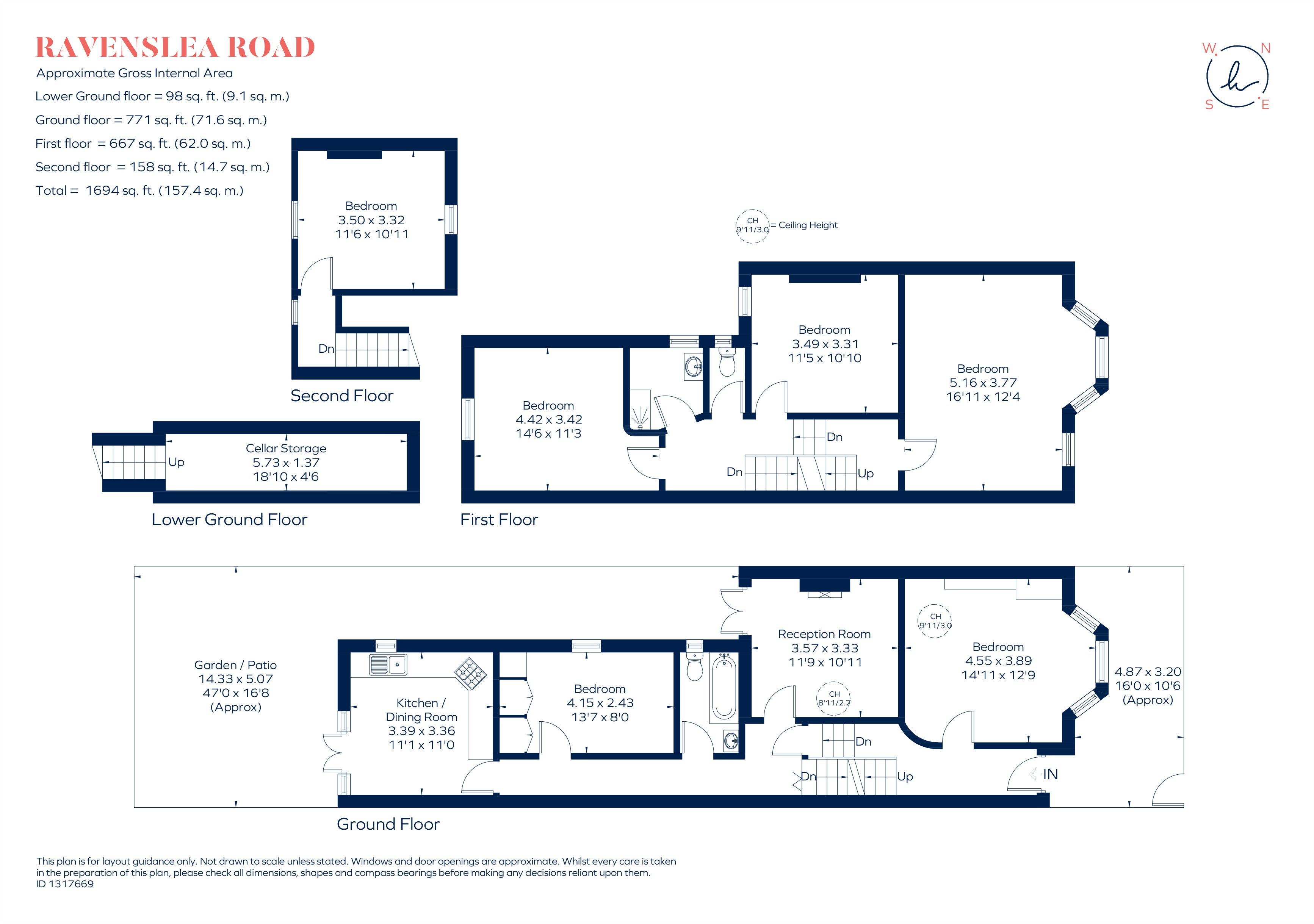 147, Ravenslea Road, London floorplan