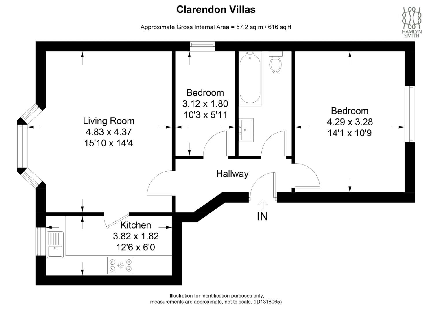 Flat 3, 54, Clarendon Villas, Hove floorplan