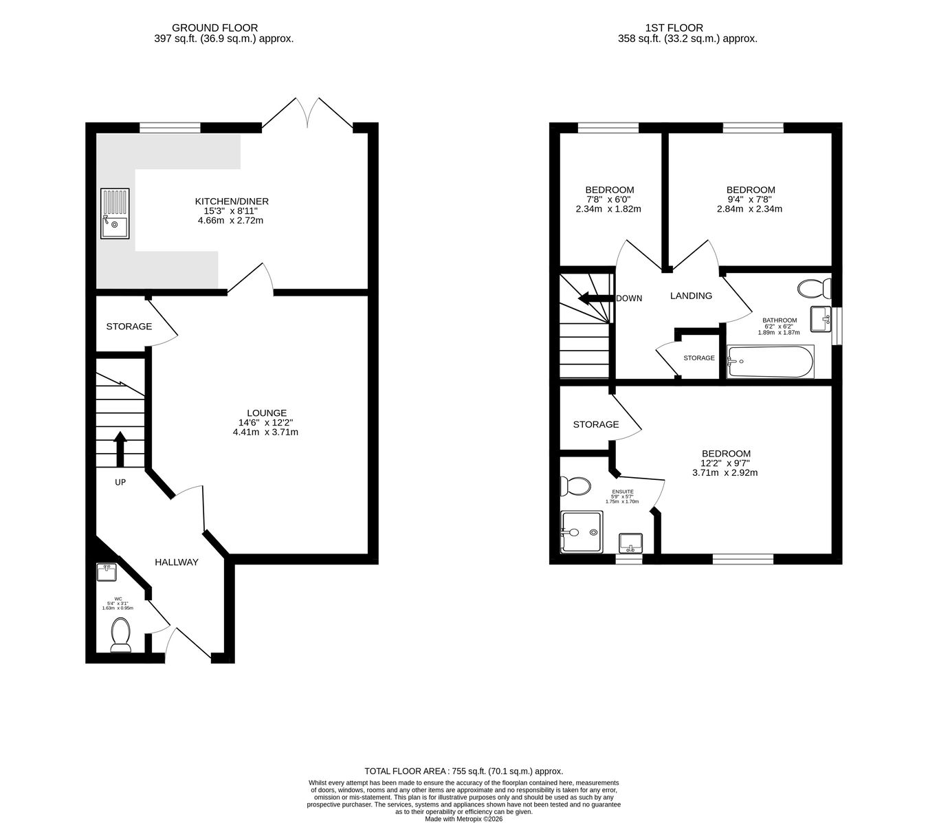 Maes Yr Odyn, Narberth floorplan