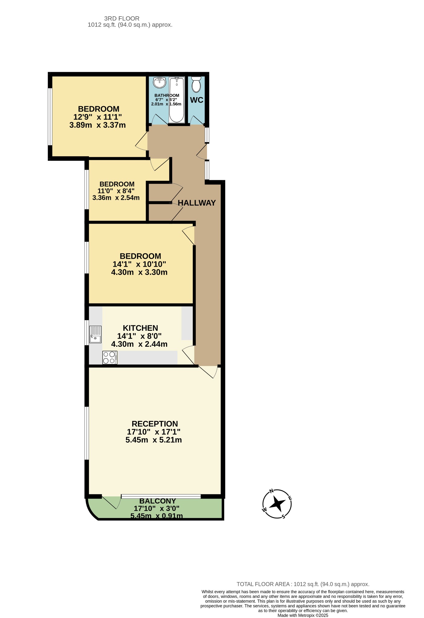 Flat 24, Crescent Court, Bournemouth floorplan