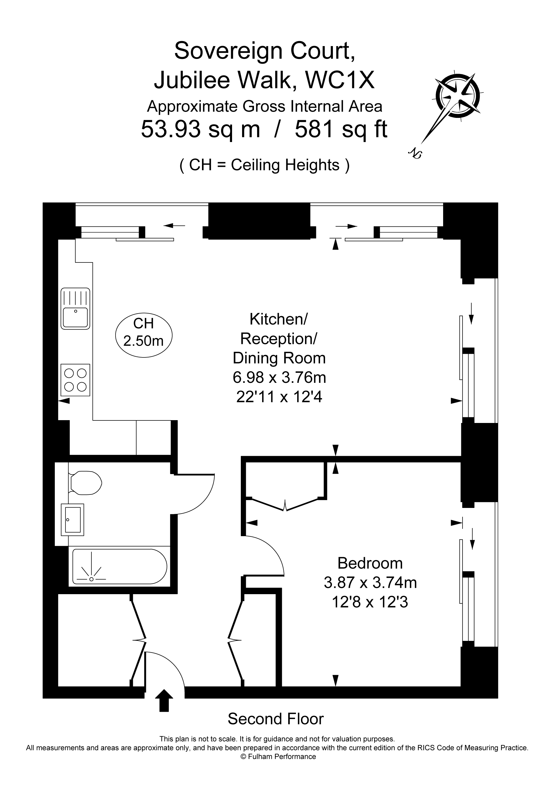 Flat 12 Sovereign Court,, 5 Jubilee Walk, London floorplan
