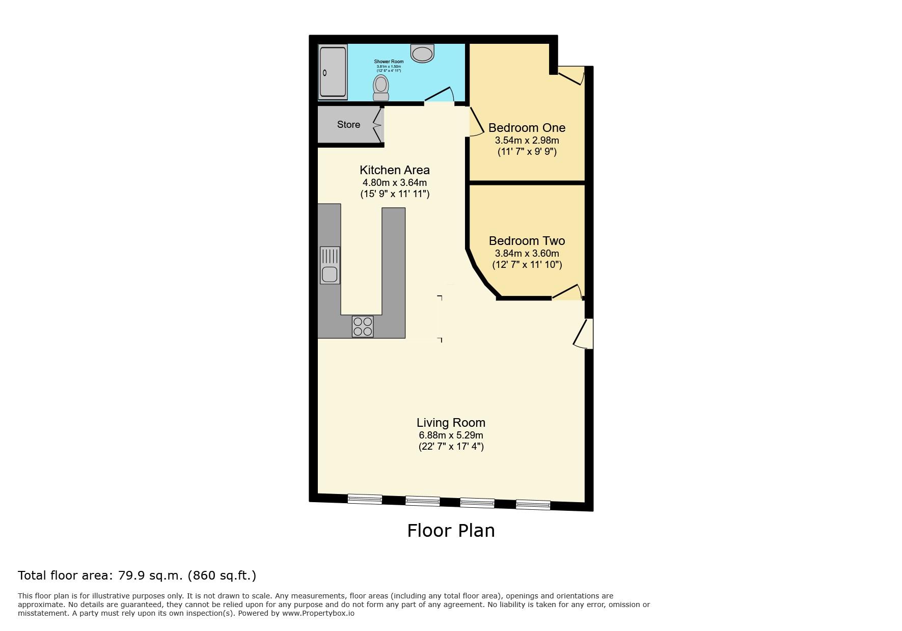 Flat 7, Stibbe Lofts, Leicester floorplan