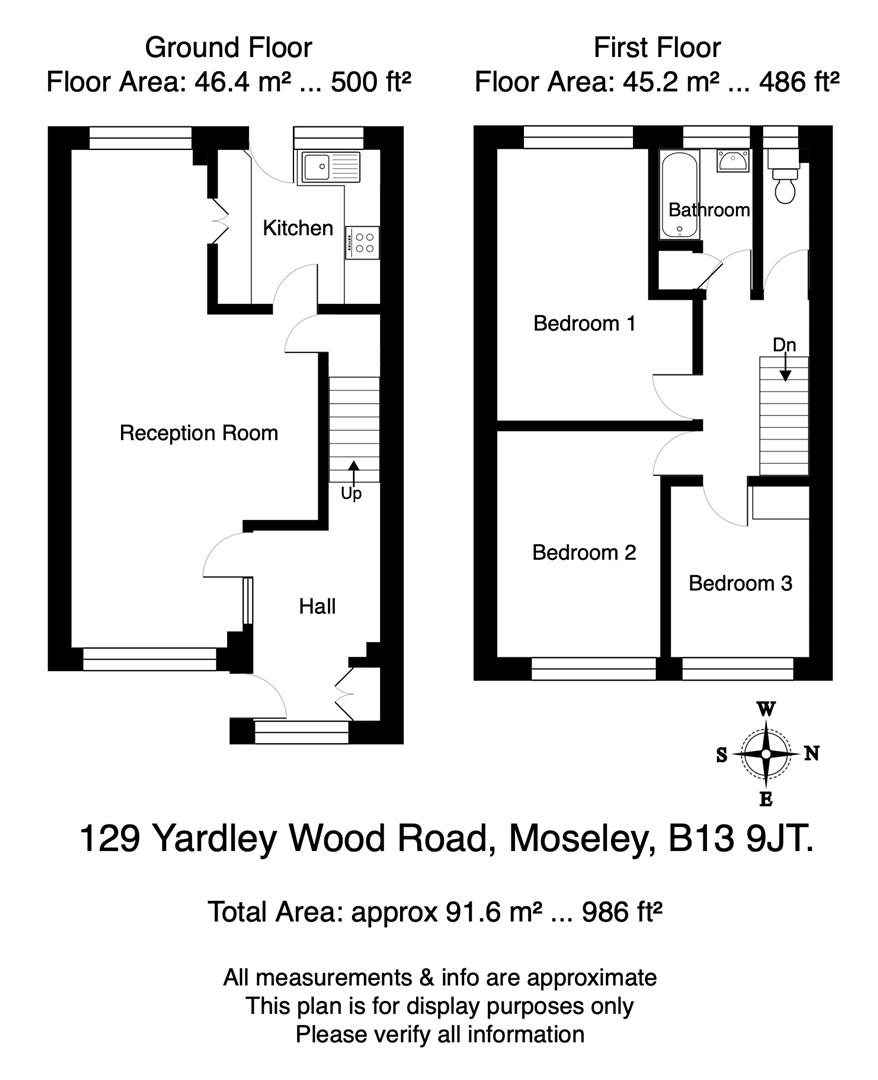 129, Yardley Wood Road, Birmingham floorplan