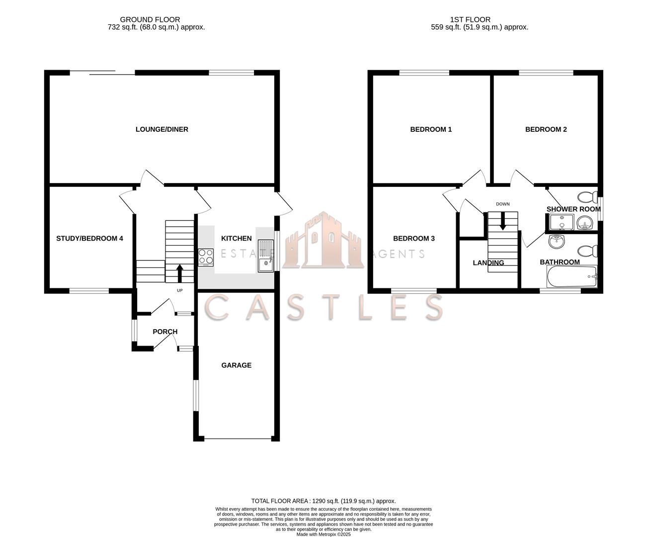 135, Hill Road, Fareham floorplan