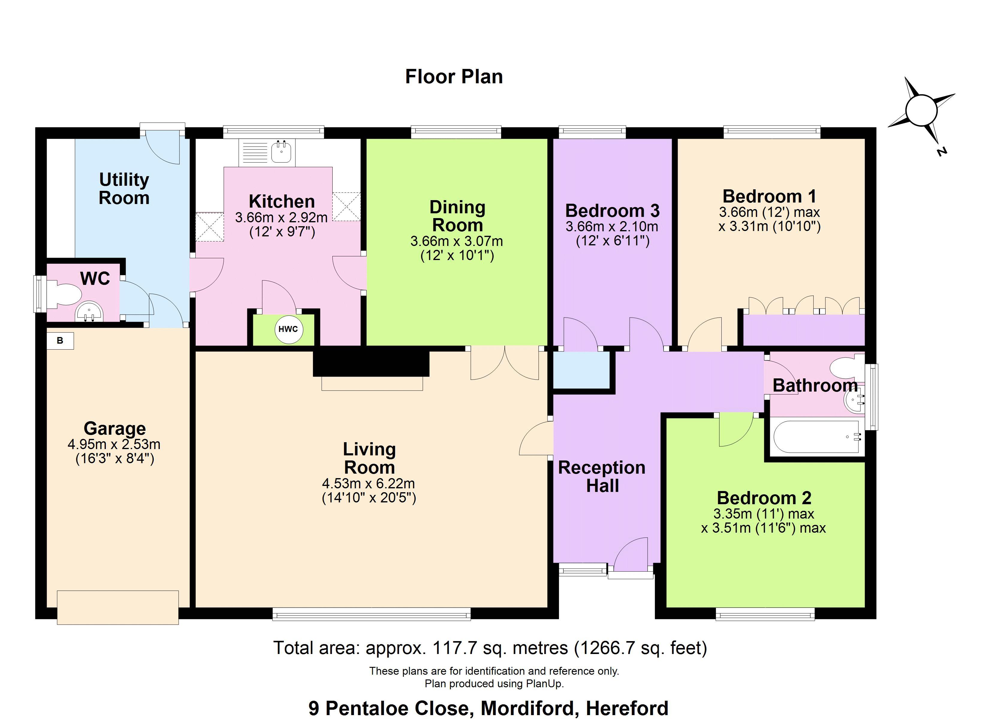 Pentaloe Close, Mordiford, Hereford HR1, 3 bedroom detached bungalow