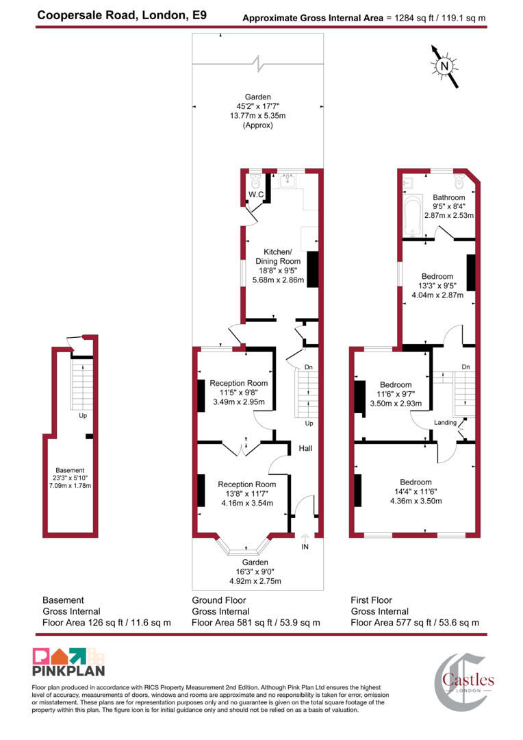 12, Coopersale Road, London floorplan