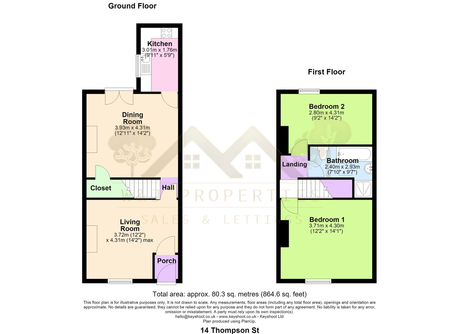 14, Thompson Street, Darwen floorplan