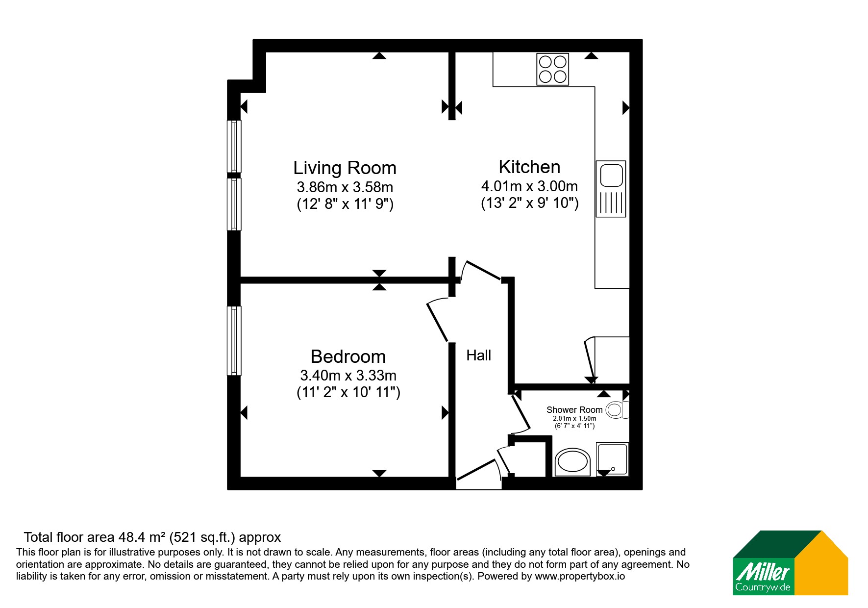 1 Russell Mews,, Higher Bore Street, Cornwall floorplan