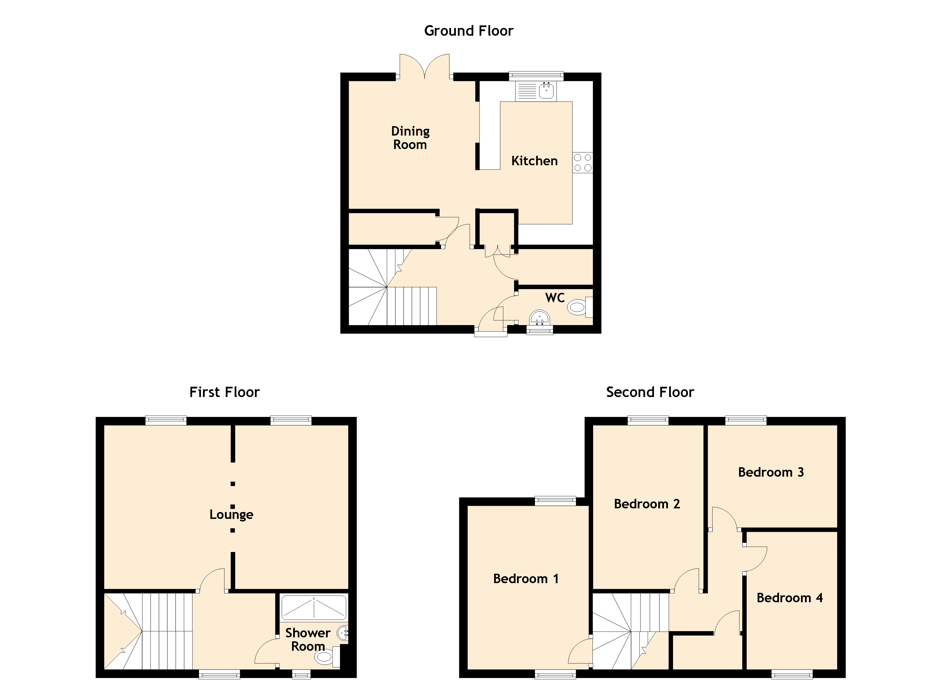 4 Bedrooms Town house for sale in Springhill Gardens, Dundee, Angus DD4