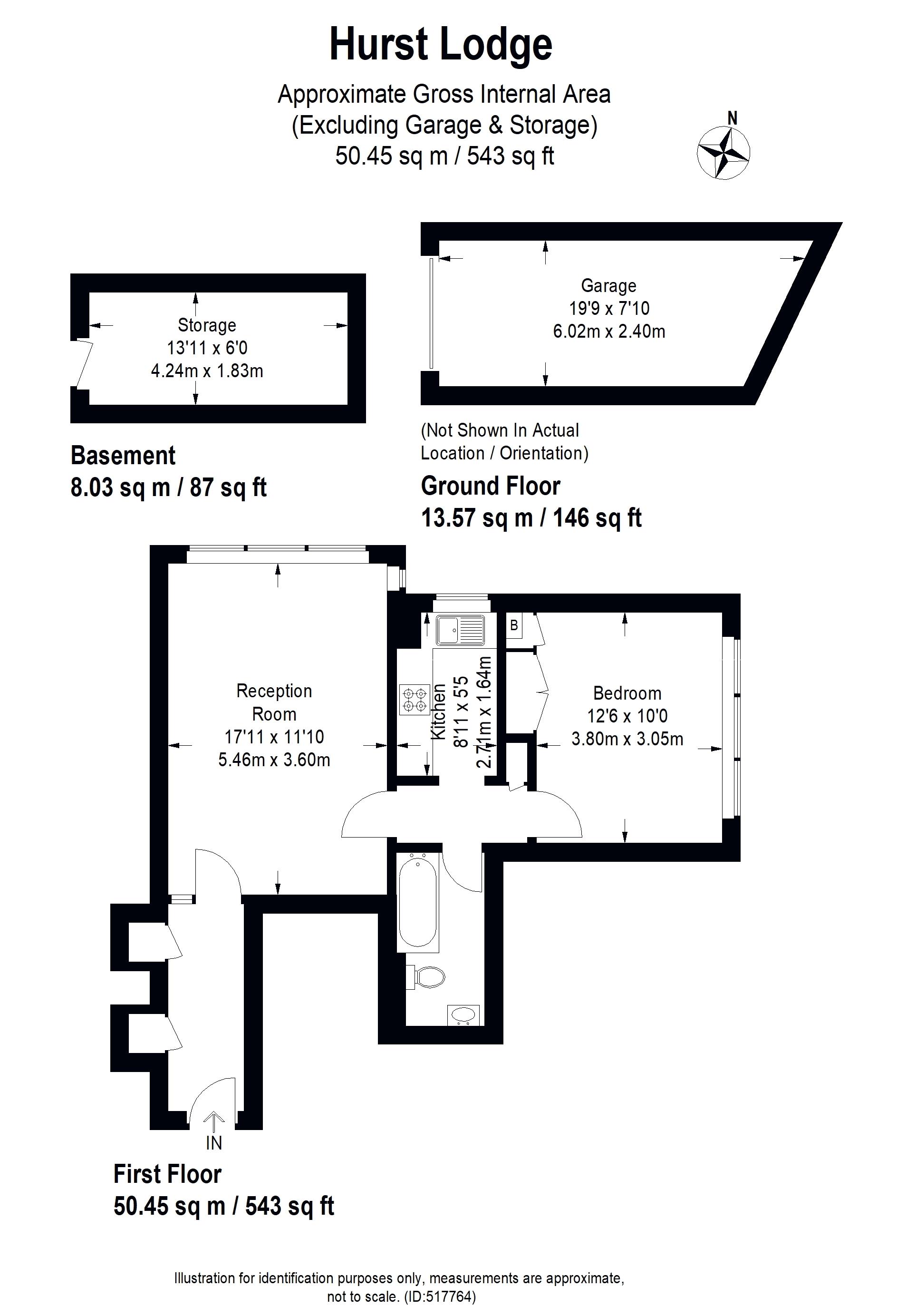 1 Bedrooms Flat for sale in Hurst Lodge, Coolhurst Road, Crouch End N8