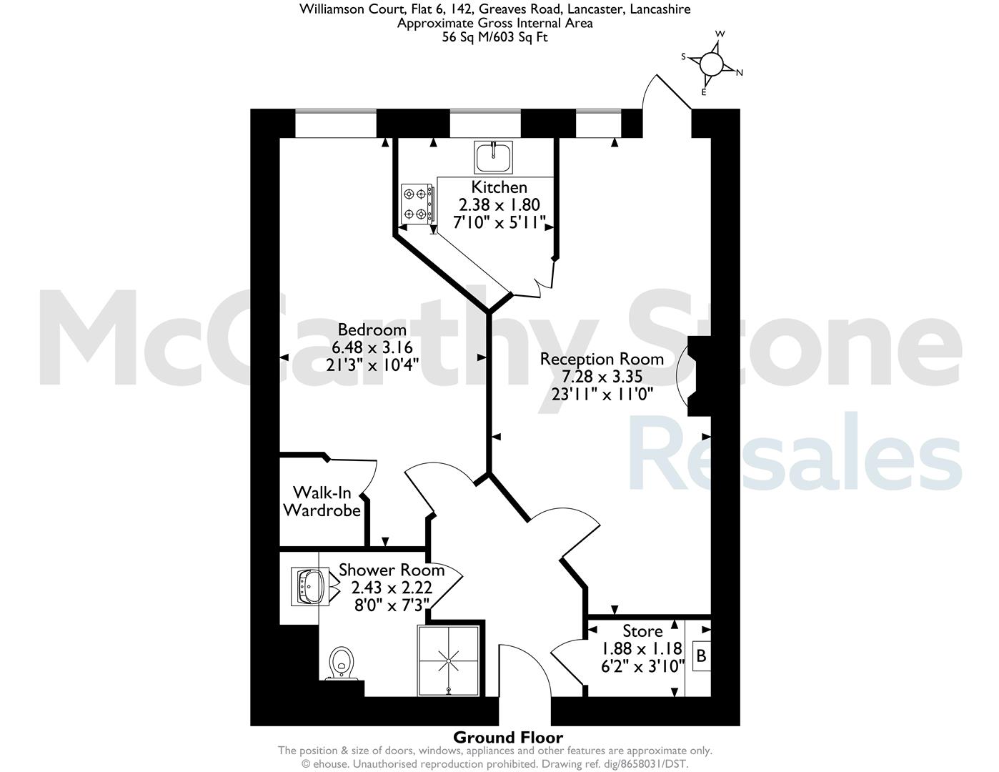 6 Williamson Court, 142 Greaves Road, Lancaster floorplan