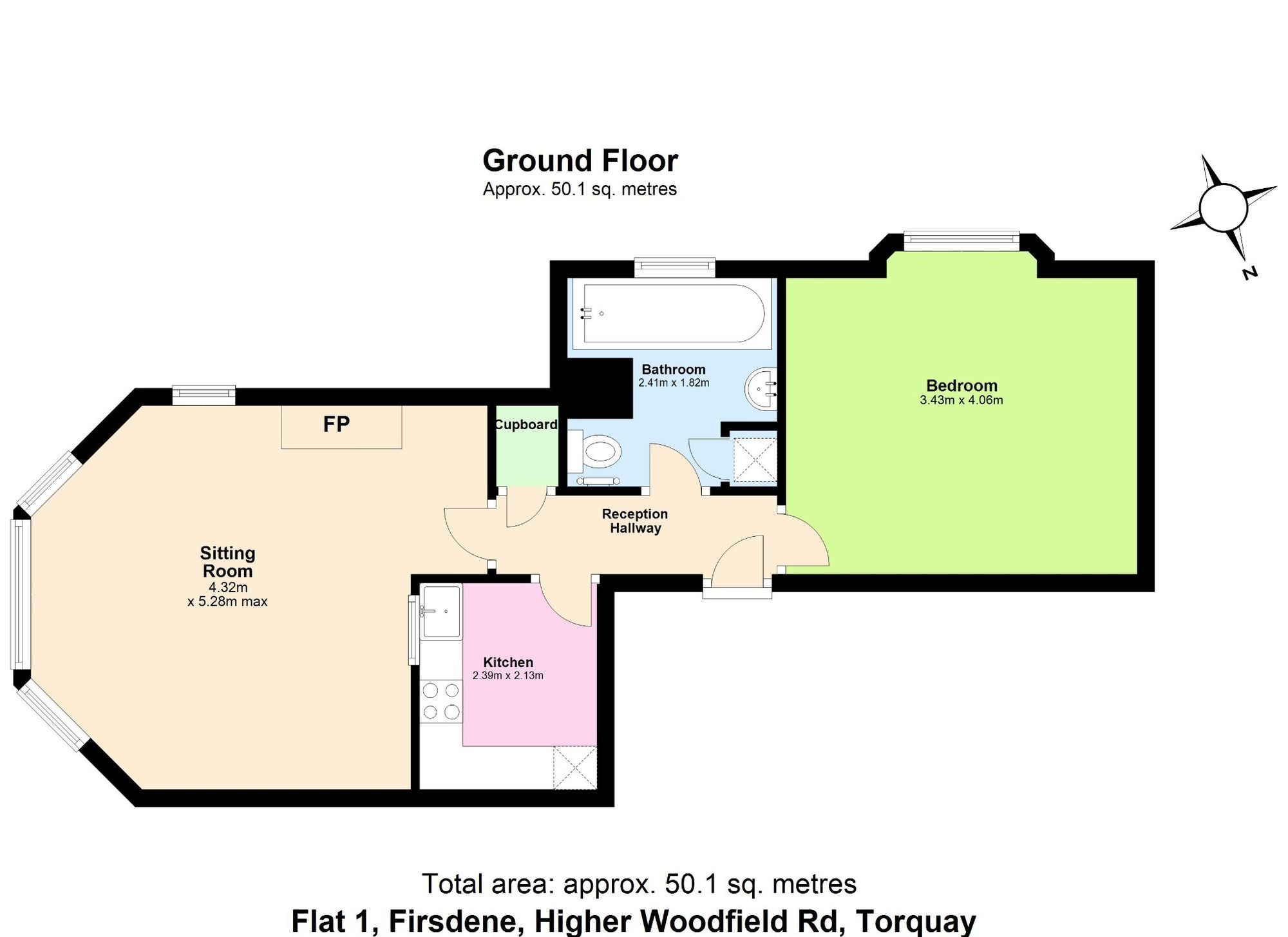 Flat 1, Firsdene Ellesmere Road, Torquay floorplan