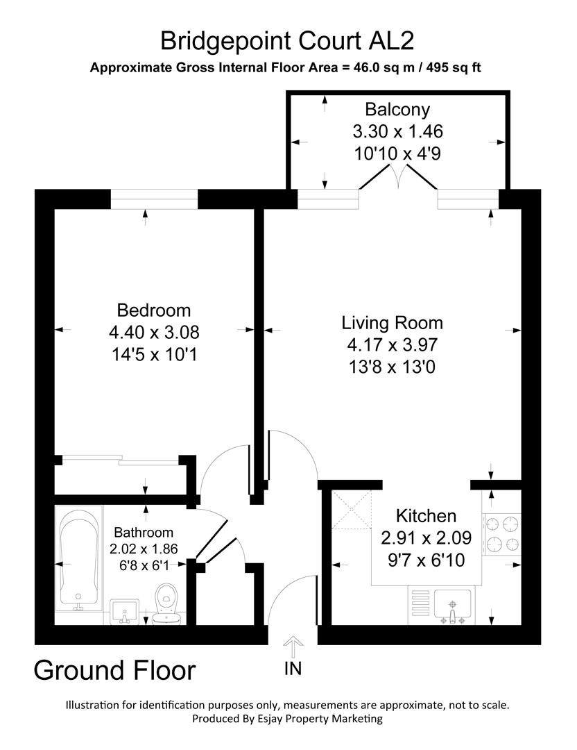 Bridgepoint Court, Flat 19, 125 Old Watford Road, St. Albans floorplan