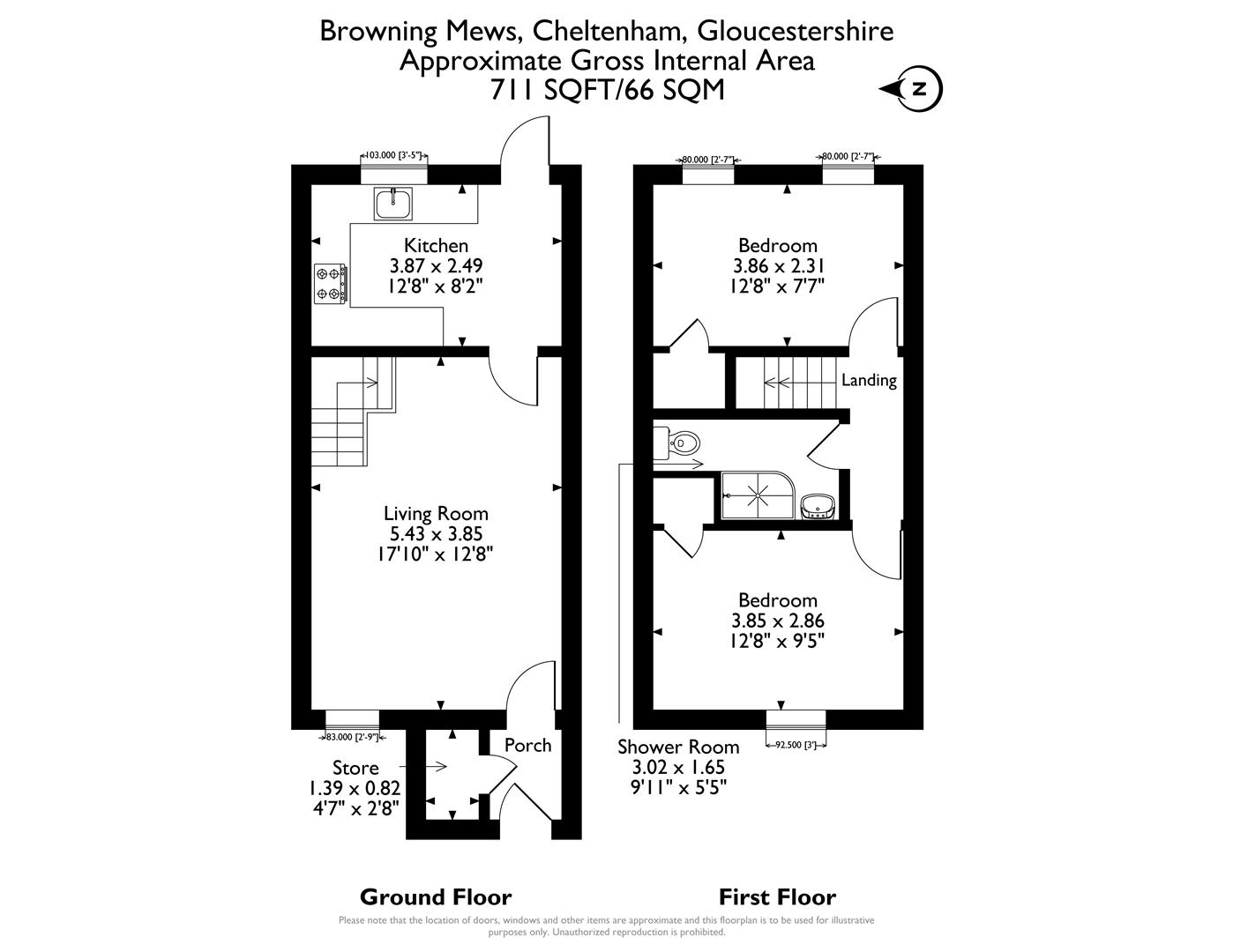 12, Browning Mews, Cheltenham floorplan