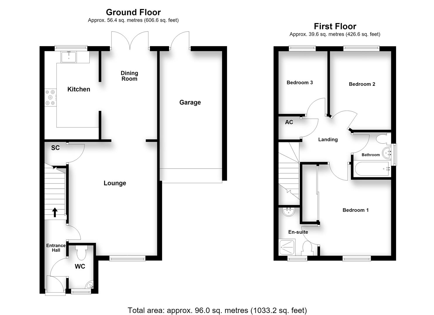 44, Blackdown Close, Stevenage floorplan
