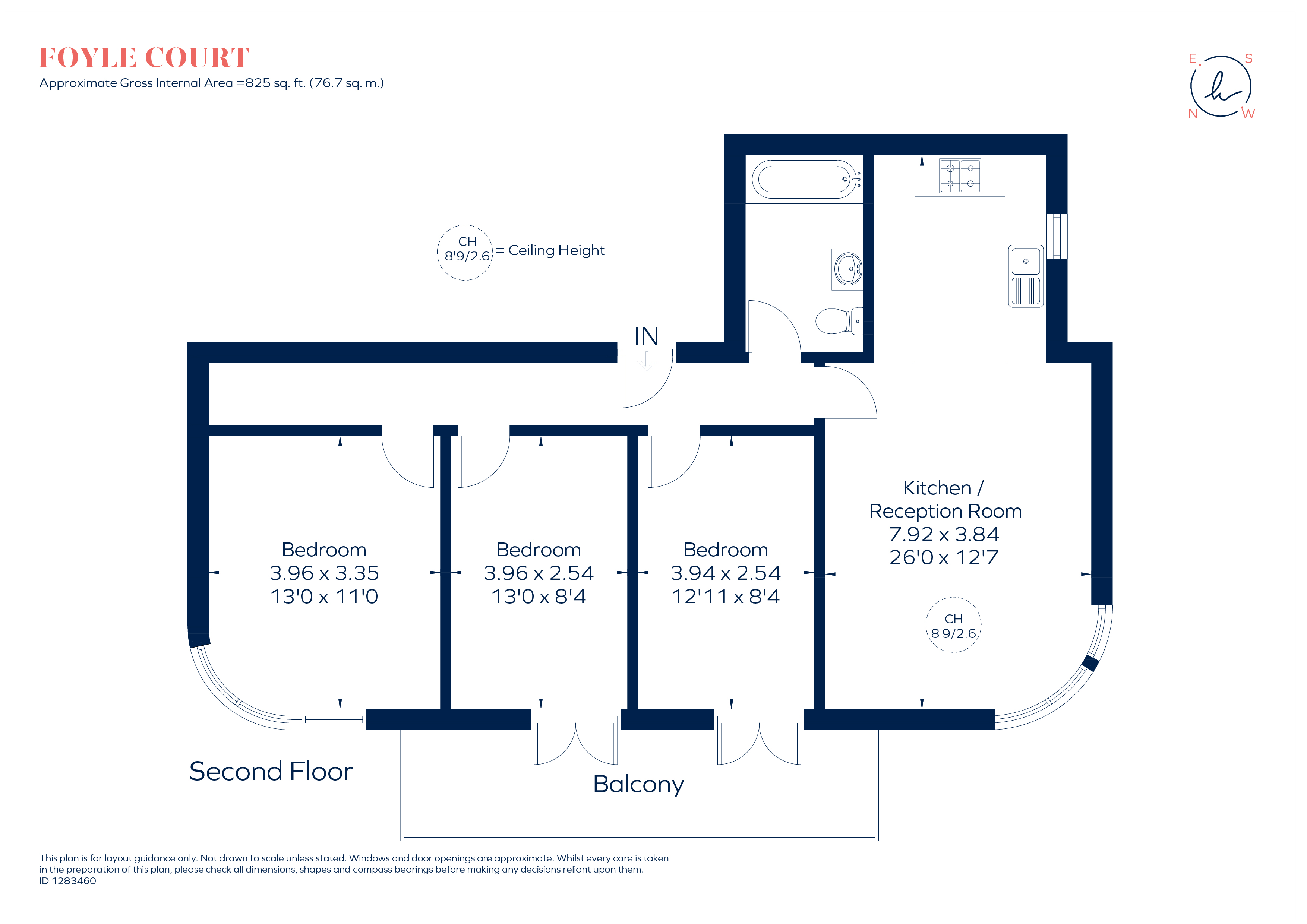 Apartment 1, Foyle Court, Hollyfield Road, Surbiton floorplan