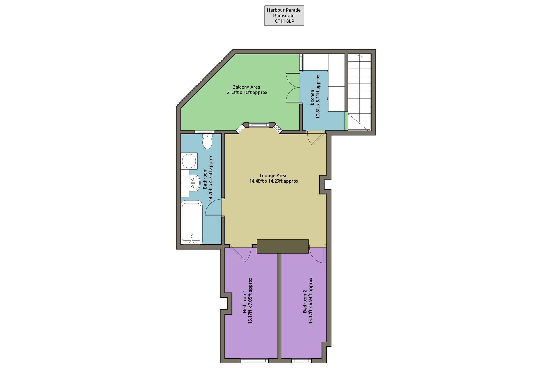 -, Harbour Parade, Ramsgate floorplan