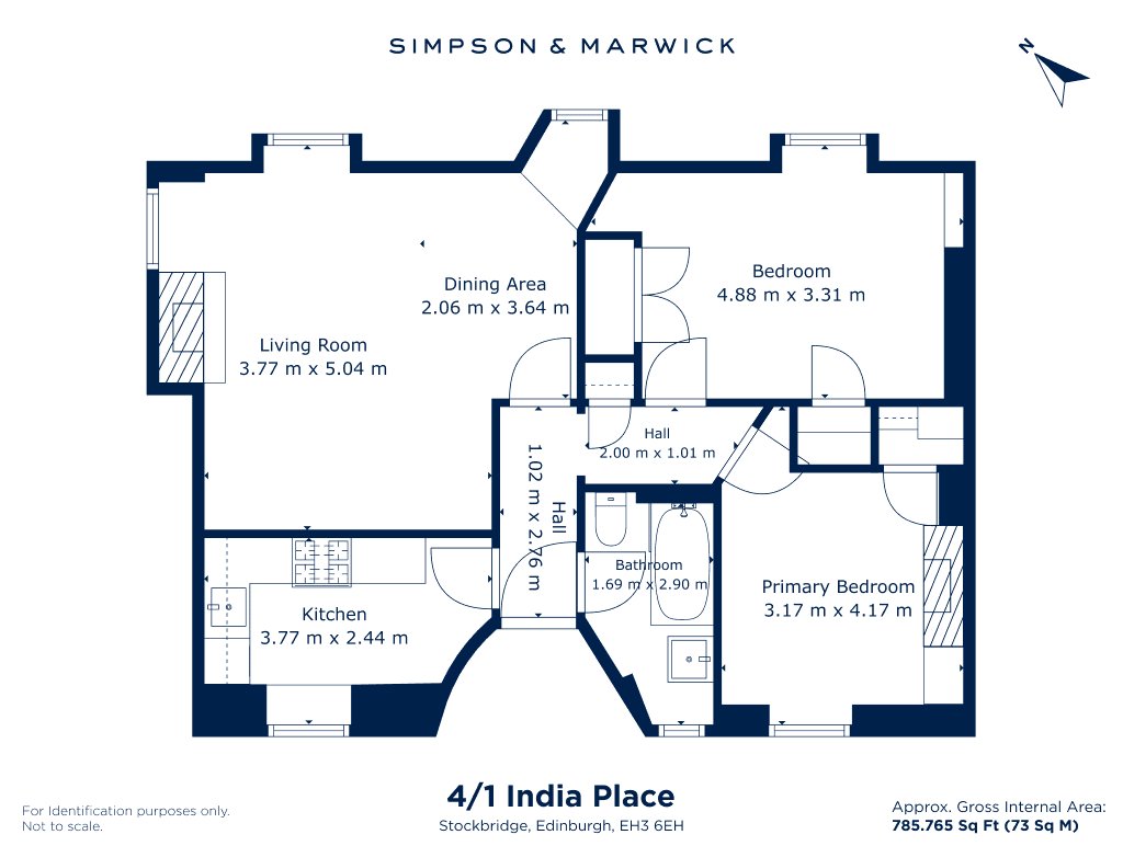 4/1, India Place, Edinburgh floorplan