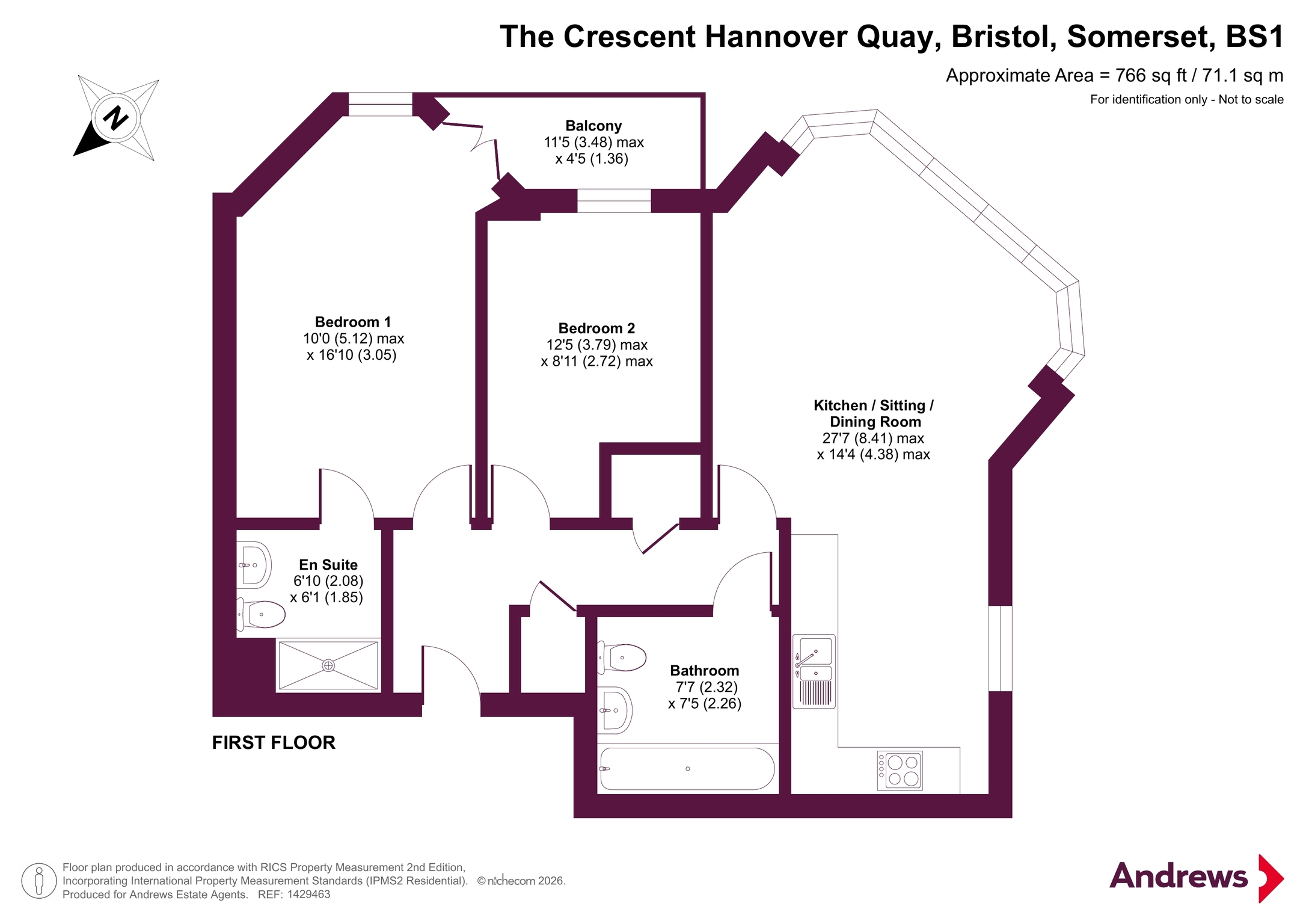 Apartment 8, The Crescent,, Hannover Quay, Bristol floorplan