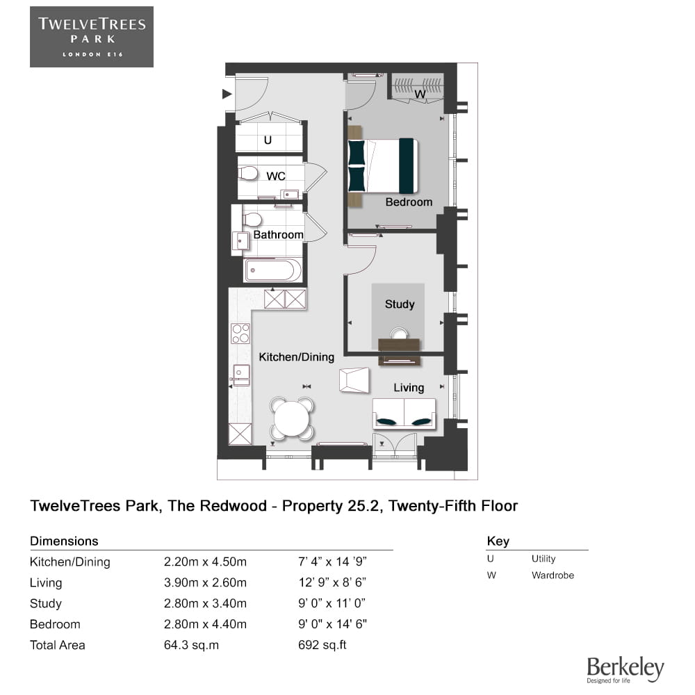 West Ham, E16 4Da, West Ham floorplan