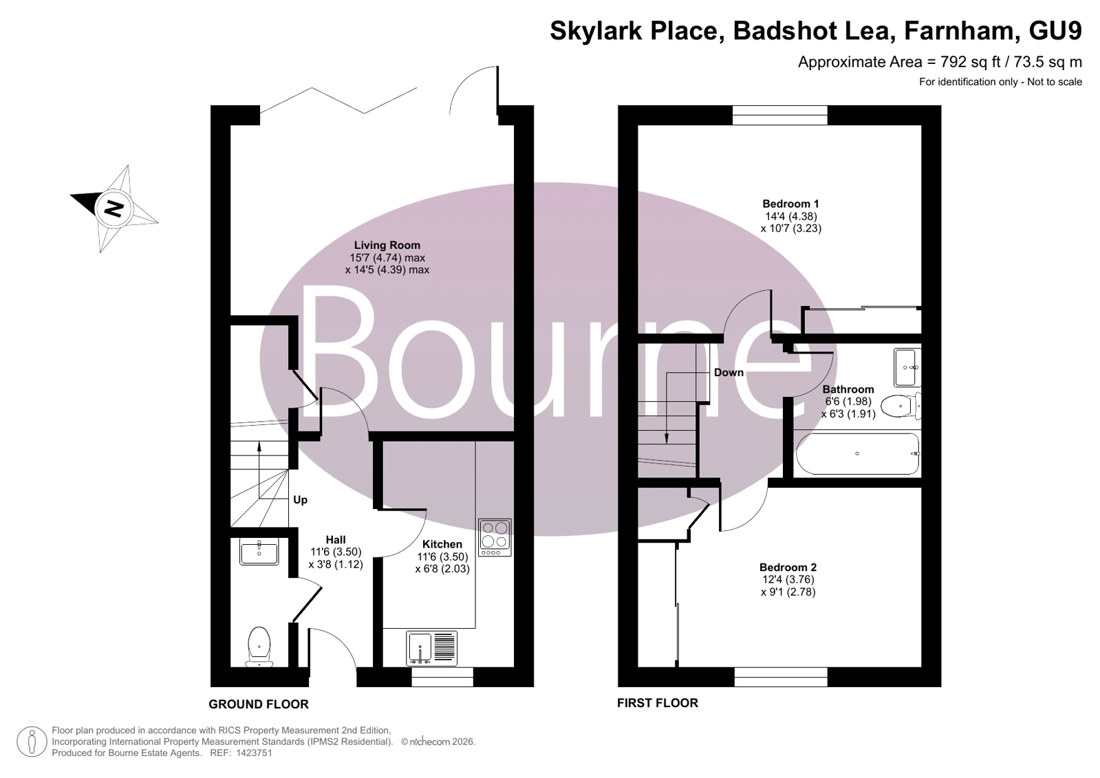 61, Skylark Place, Farnham floorplan