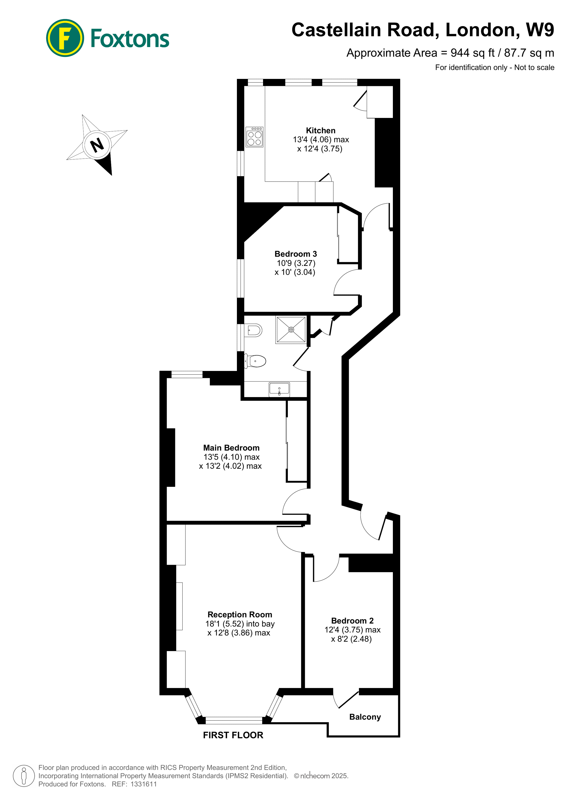 Castellain Mansions, Maida Vale floorplan