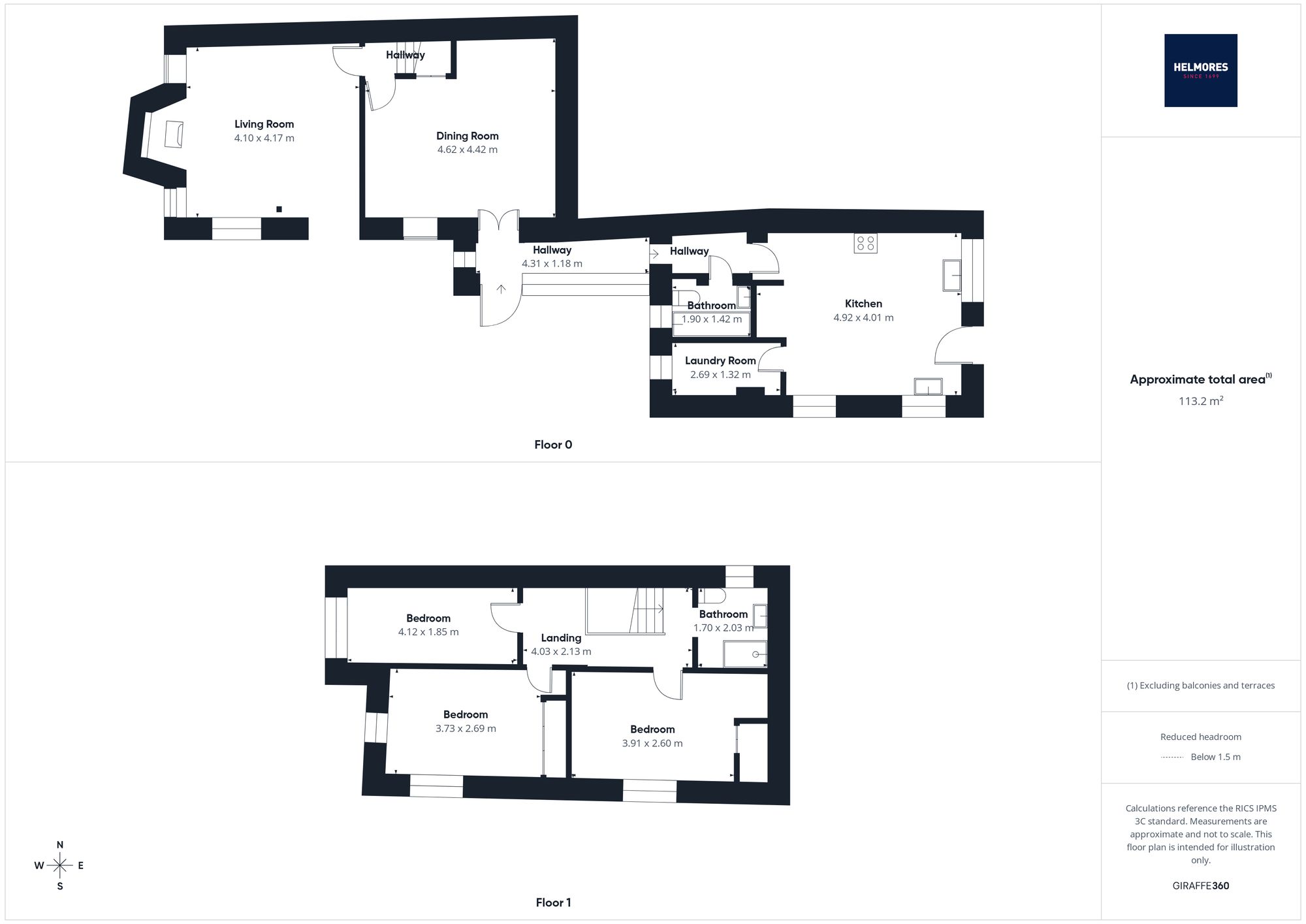 Oldborough Cottage, Crediton floorplan