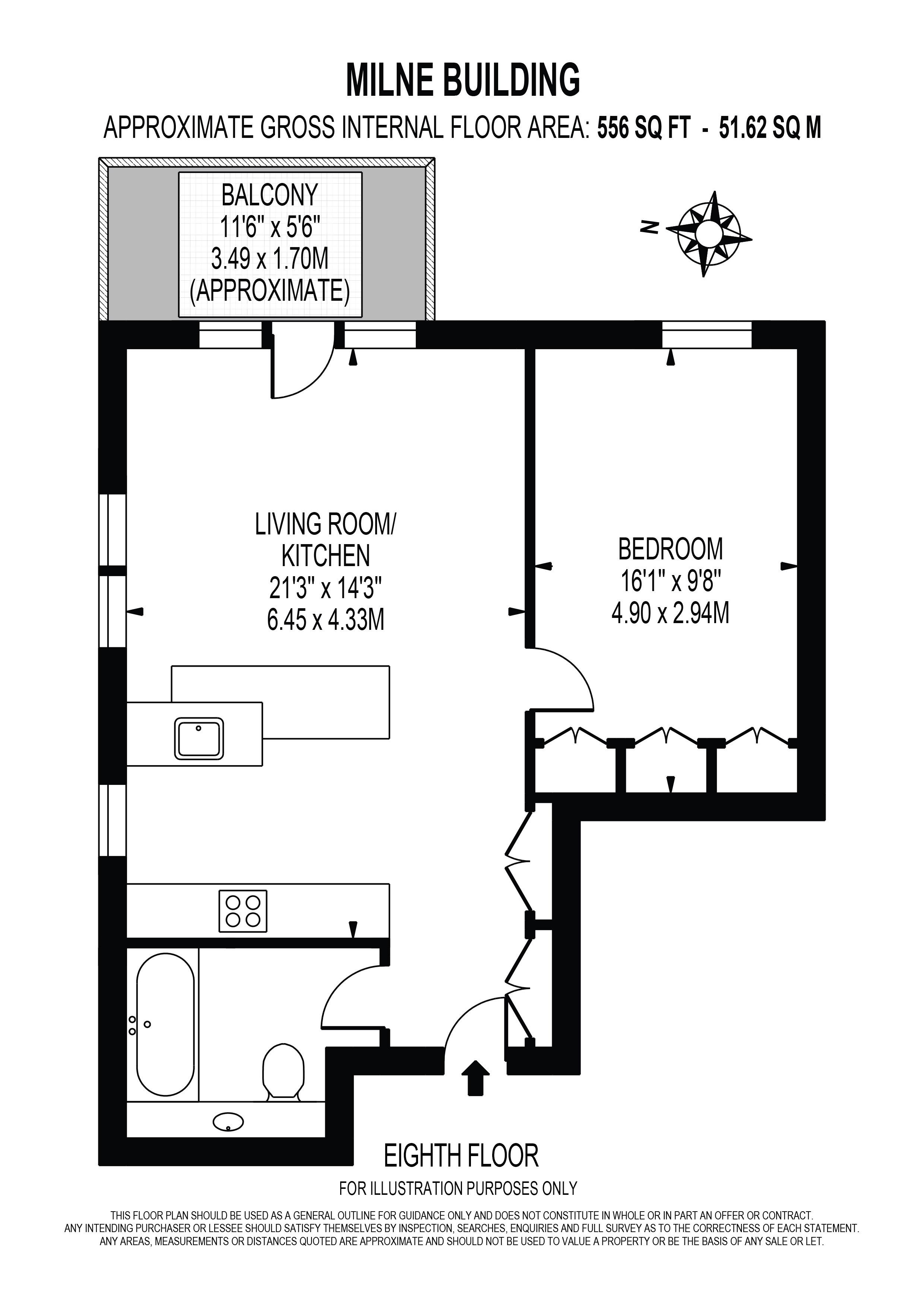 1 Bedrooms Flat to rent in Milne Building, West Hampstead Square, West Hampstead, London NW6