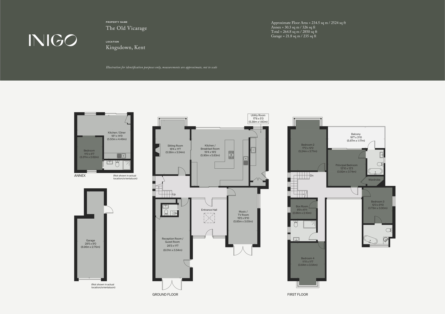 The Old Vicarage, Church Cliff, Kingsdown floorplan