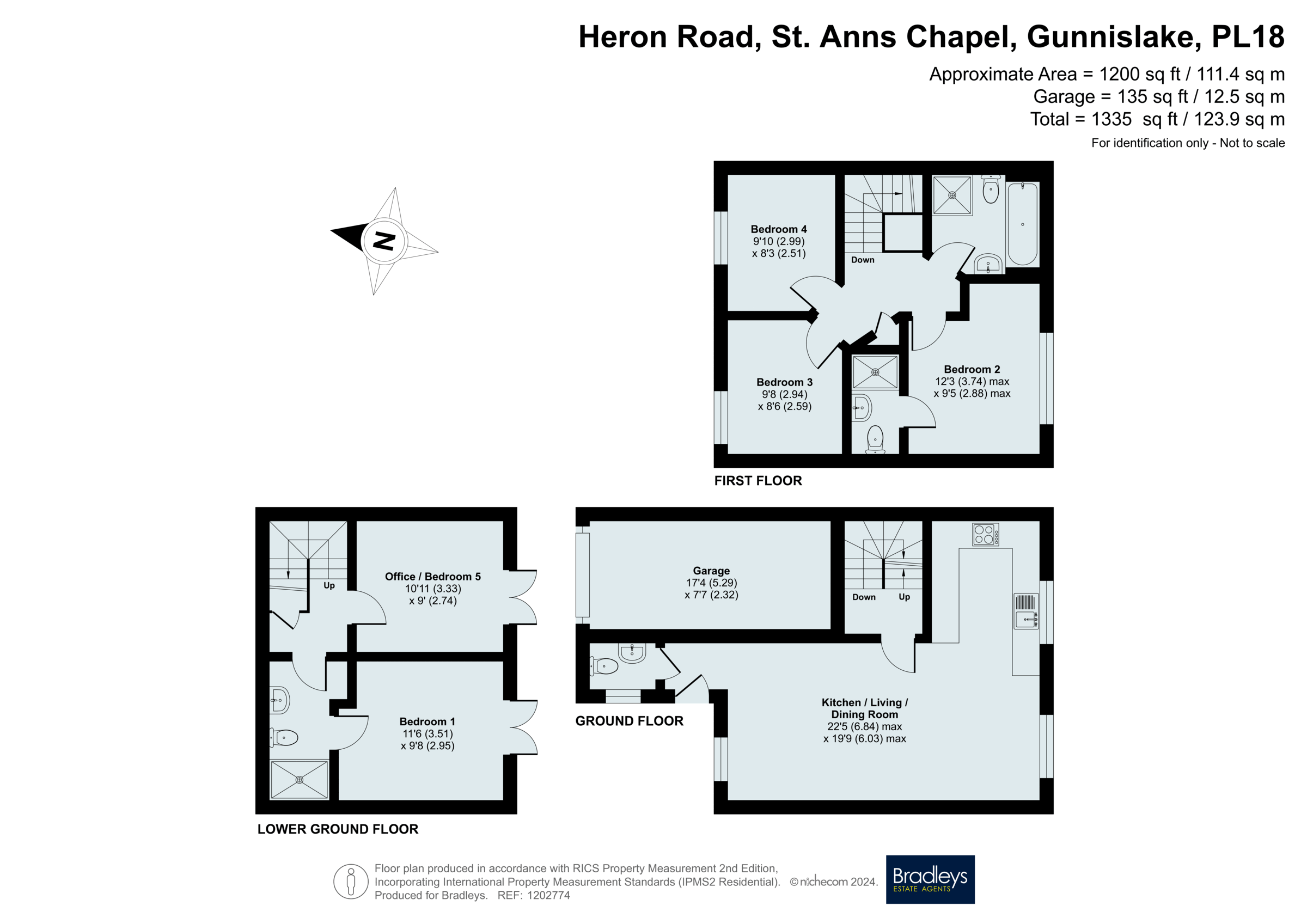 Heron Road, St. Anns Chapel, Gunnislake, Cornwall PL18, 5 bedroom semi