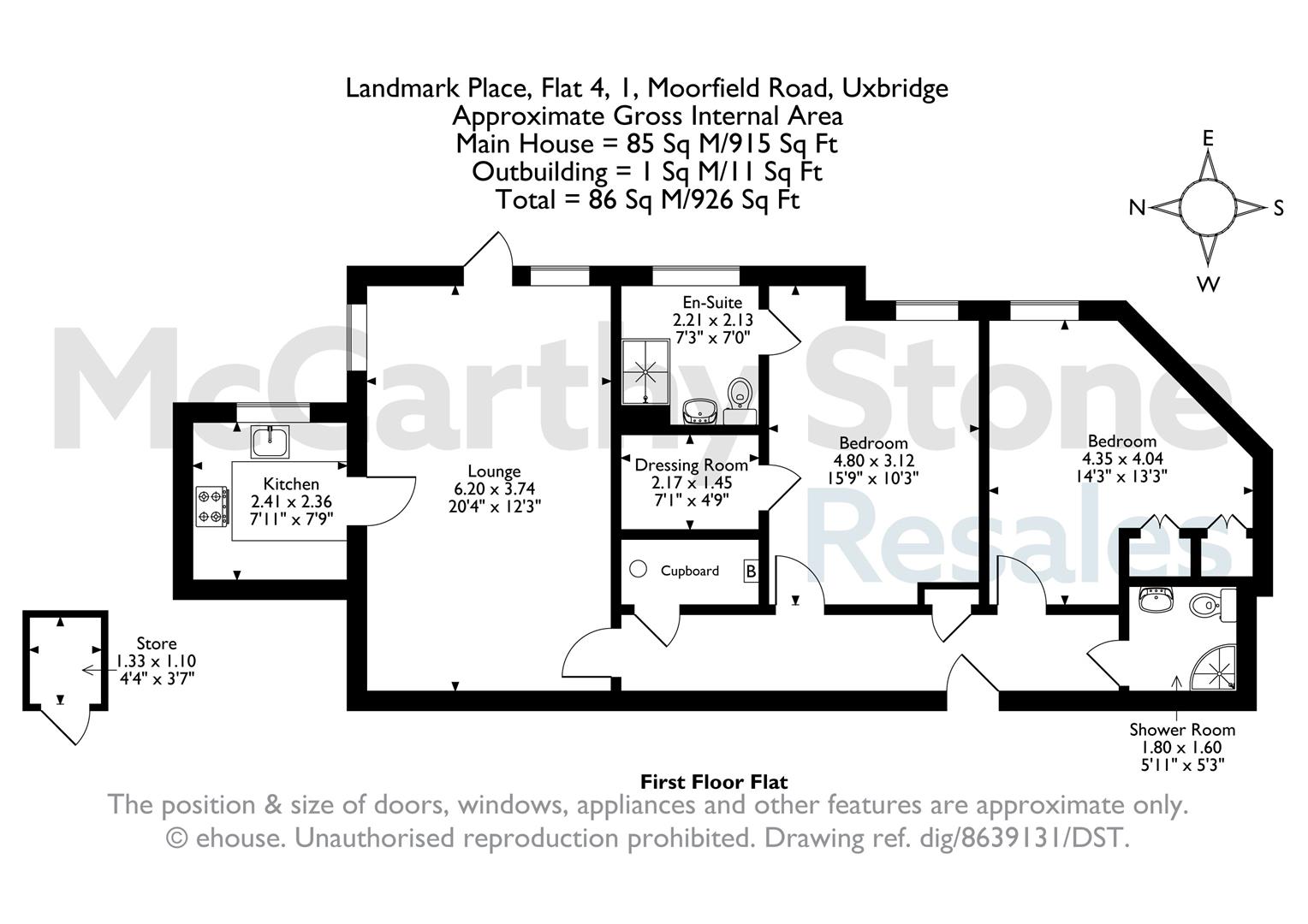 4 Landmark Place, 1 Moorfield Road, Denham floorplan