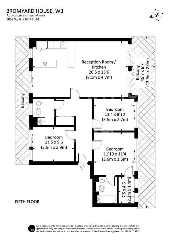 3 Bedrooms Flat for sale in Bromyard House, Bromyard Avenue, London W3