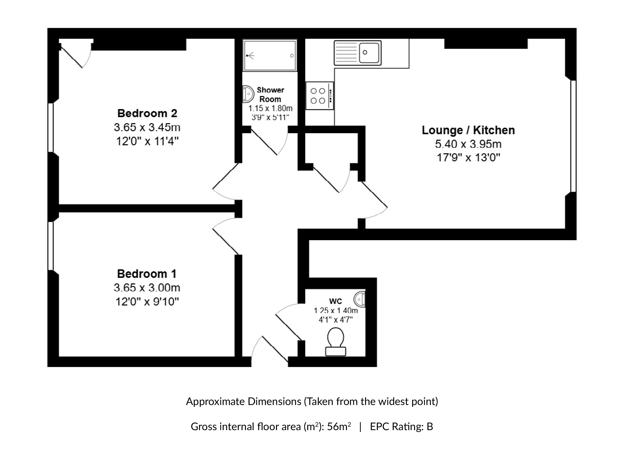 2/1 122 Berkeley Street, Finnieston, Glasgow, G3 7HY floorplan